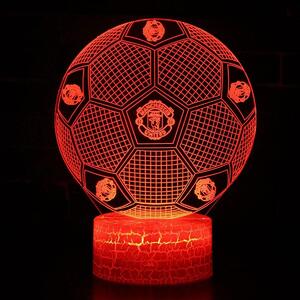 Beling 3D lampa, Lopta s logom Manchester, futbalový darček,16 farebná S199