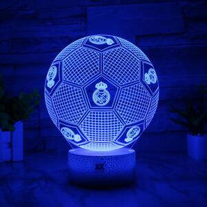 Beling 3D lampa, Lopta s logom Real Madrid,futbalový darček,16 farebná S200
