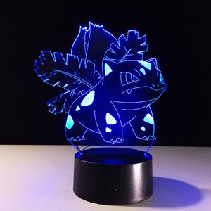 Beling 3D lampa, Ivysaur, 7 farebná S474