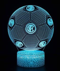 Beling 3D lampa, Inter Milano lopta ,futbalový darček, 16 farebná S466