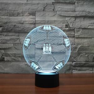 Beling 3D lampa, M.C.F.C lopta s logom ,futbalový darček,16 farebná S467