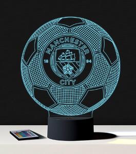Beling 3D lampa, Manchester city lopta s logom,futbalový darček,16 farebná S469