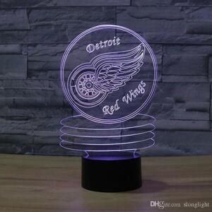 Beling Detská lampa, Detroit Red Wings, 7 farebná QS490