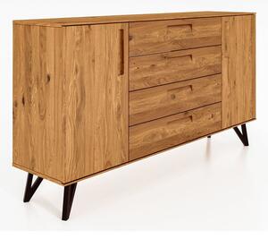 Vysoká komoda z dubového dreva 182x100 cm Golo - The Beds