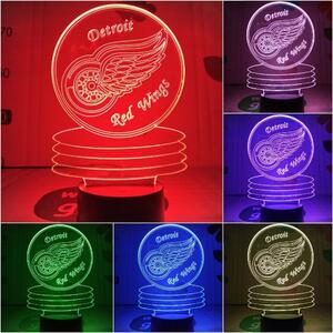Beling 3D lampa, Detroit Red Wings,16 farebná S490
