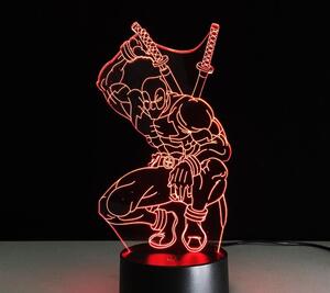 Beling 3D lampa, Deadpool 3 , 7 farebná S494
