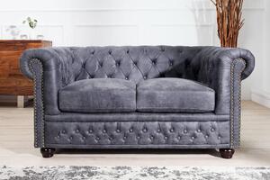 Dvojsedačka Chesterfield Vintage sivá