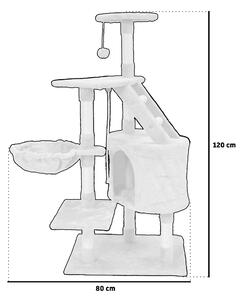 Tutumi, vysoké škriabadlo - veža pre mačky 101-160 cm 322138 XXL, HOM-02831