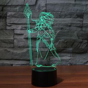 Beling 3D lampa,JAINA PROUDMOORE , 7 Farebná S163842JJK