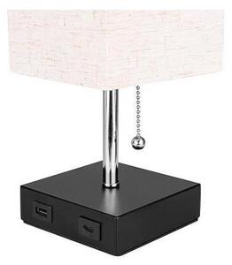 Stolná lampa 1xE27/60W/230V s USB nabíjačkou