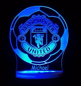Beling 3D lampa, 3D lampa Manchester v lopte,futbalový darček,16 farebná S2JD03