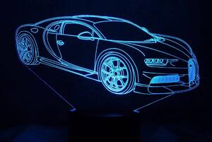 Beling 3D lampa,Bugatti Veyron , 7 farebná DAK1JDTFDFV2