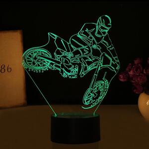 Beling 3D lampa, Motokrosový jazdec 2, 7 farebná DW5JDDS13