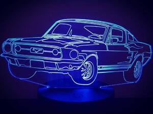 Beling 3D lampa,Ford Mustang , 7 farebná DFJE58