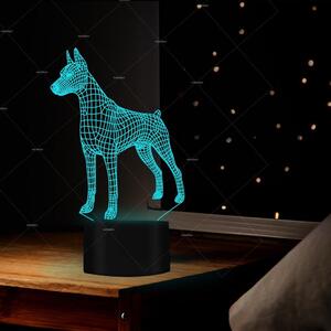 Beling 3D lampa, Doberman, 7 farebná S421S25SA