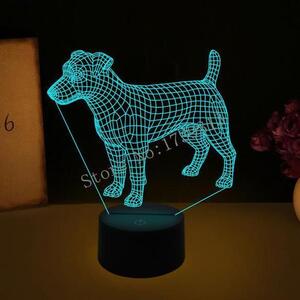 Beling 3D lampa, Rusell terrier, 7 farebná S42QASTA