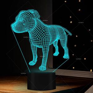 Beling 3D lampa,Americký stafordšírsky teriér, 7 farebná S4ASC13LQ8