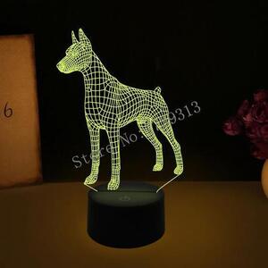 Beling 3D lampa, Doberman, 7 farebná S421S25SA