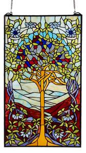 Vitráž panel závesná dekorácia STROM ŽIVOTA 50*85 cm