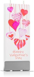 Flatyz Holiday Happy Valentine's Day dekoratívna sviečka 6x15 cm