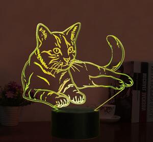 Beling 3D lampa, Ležiaca mačka, 7 farebná S4ASC313