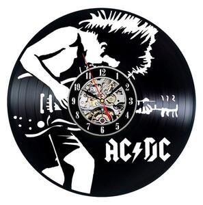 Beling vinylové nástenné hodiny AC/DC čierne SDF21C
