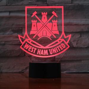 Beling 3D lampa,Whest Ham United ,futbalový darček ,16 farebná S3D71VL