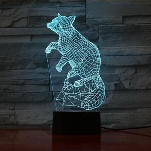Beling 3D lampa,Mýval, 7 farebná LEQ6352S