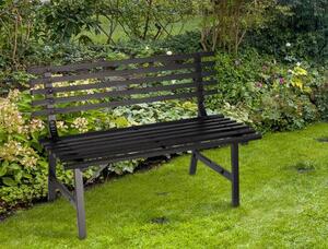 Záhradná lavička 110 x 55 x 76 cm Čierna