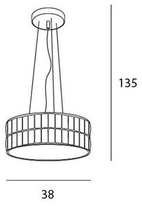 MAXLIGHT P0236 - Luster na lanku DIAMANTE 5xG9/42W/230V pr. 38 cm chróm