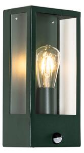 Vonkajšia nástenná lampa tmavozelená s pohybovým senzorom IP44 - Rotterdam
