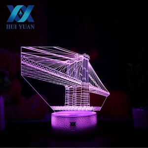 Beling 3D lampa, Golden bridge, 7 farebná SSQW209ST