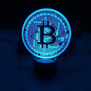 Beling 3D detská LED lampa, Bitcoin ,nočné svetlo pre deti, 16 farieb S433P54SS6
