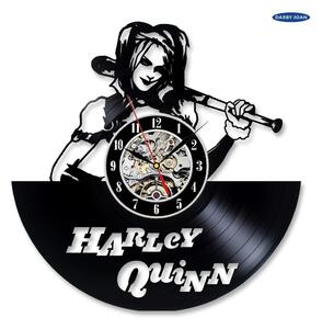 Beling vinylové nástenné hodiny Harley Quinn čierne, 59A36Q