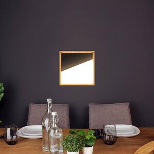 Nástenné svietidlo Vista LED, čierna farba/svetlé drevo, 30 x 30 cm