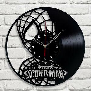 Beling vinylové nástenné hodiny Spider Man čierne, 588W6Q