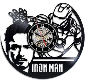Beling vinylové nástenné hodiny Iron Man čierne, 56S9A36Q