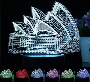 Beling 3D lampa, Sydney Opera House, 7 farebná SMNSQ209ST8