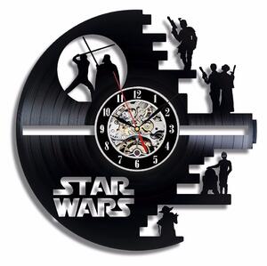Beling vinylové nástenné hodiny Death star čierne, 59A36Q5LH
