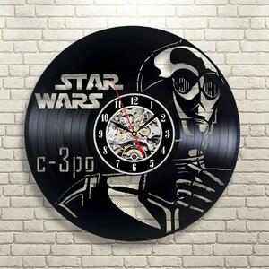 Beling vinylové nástenné hodiny C-3PO čierne, 59A365FJQ