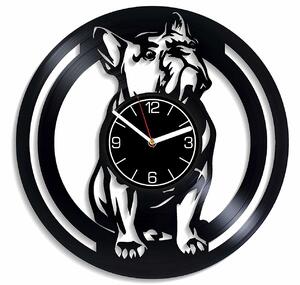 Beling vinylové nástenné hodiny Farancúzky bull dog čierne, GLX52Q9