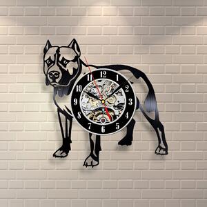Beling vinylové nástenné hodiny Pit bull čierne, GLX52Q71N