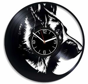 Beling vinylové nástenné hodiny Nemecký ovčiak čierne, GLX52Q21