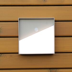 Nabíjacie nástenné svietidlo Meg LED, piesková farba, 15 x 15 cm, senzor