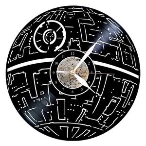 Beling vinylové nástenné hodiny Death Star 2 čierne, 59A36QDDD546
