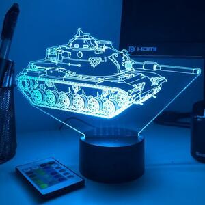 Beling 3D lampa, Tank M60 Patton , 7 farebná PPL2CS