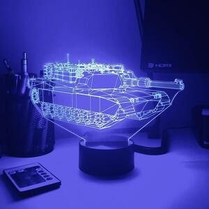 Beling 3D lampa, Tank M1 Abrams , 7 farebná PPL2C