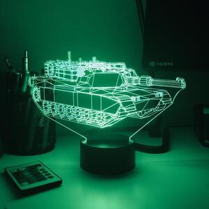 Beling 3D lampa, Tank M1 Abrams , 7 farebná PPL2C