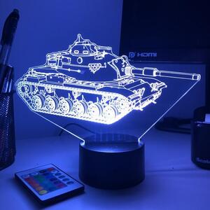 Beling 3D lampa, Tank M60 Patton , 7 farebná PPL2CS
