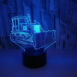 Beling 3D lampa, Bulldozer , 7 farebná HHRTL5D